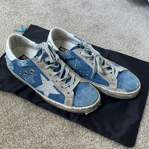 Golden Goose Denim Low Top Superstar Sneakers